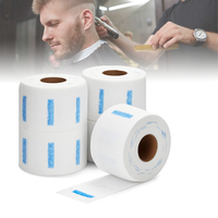 Bandes de papier pour le cou, 5 rouleaux, extensibles, à volants, imperméables, jetables, professionnelles, pour la coiffure et le barbier, couleur personnalisable, vente en gros