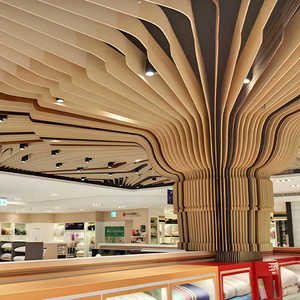 Panneau mural en aluminium sur mesure, finition anodisée, 70 pouces+, pour cloison intérieure de centre commercial, design écologique - Product Image 6