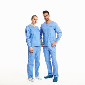 Ensemble de blouses médicales unisexes à col en V, uniformes médicaux à manches courtes et longues, blouses d'hôpital pour médecins et infirmières, vente en gros personnalisée - Product Image 6