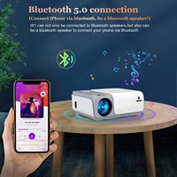 Cheerlux Projecteurs de cinéma maison Full HD LED 1080P 3D Projecteur LCD natif Smart Beamer avec sac à dos d'écran