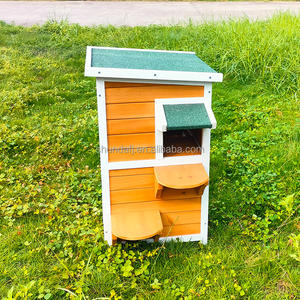 SDCH008-Yellow yeni bak ahşap kedi evi kafes popüler satış öğesi kedi kule evi - Product Image 6