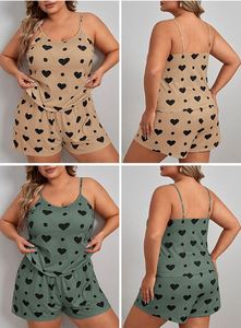 Ensemble pyjama décontracté d'été en soie de lait pour femme grande taille, style européen et américain, avec caraco et short, pour la maison et l'extérieur - Product Image 6