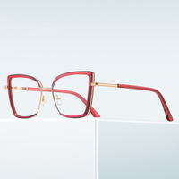 Gafas de Montura TR90 Coloridas para Mujer, Lentes de Alta Calidad con Protección Contra la Luz Azul, Patillas Metálicas, Bisagras Flexibles, Gafas de Moda