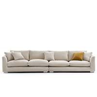 Modernes minimalistisches Reis-Weißwolken-Sofa-Set Möbel Federcouch Wohnzimmer-Sofas