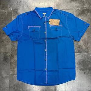 Chemise à manches courtes pour hommes été 60% coton 40% polyester chemise blanche avec épaulettes <span class=keywords><strong>lot</strong></span> à vendre - Product Image 2