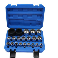 Jeu de clés hexagonales à douille manuelles CR-V de haute qualité, 1/2 pouce, 21 pièces, 8-36 mm, OEM pour la réparation automobile et domestique avec garantie de 3 ans