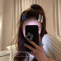 Barrettes à cheveux en acétate marbré de qualité supérieure pour filles, barrettes BB, accessoires de mode coréens avec dégradé de couleurs