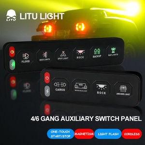 6 gang chuyển đổi không dây bảng điều chỉnh ô tô Marine 12V LED Chỉ số chuyển đổi bảng điều chỉnh offroad với ACC - Product Image 3