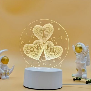 Hot Acrylic 3d Led Lamp Touch <b>Remote</b> <b>Control</b> 7 Color Usb Illusion Night <b>Light</b> for Indoor Decor Kids Toy Gift Led Table Lamp Base - Product Image 3