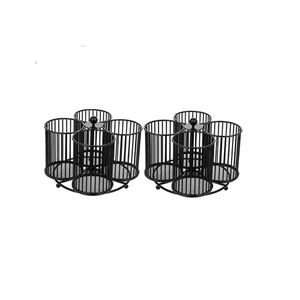 Portapenne dal design unico in ferro di alta qualità con finitura nera, perfetto per organizzare articoli di <span class=keywords><strong>cancelleria</strong></span> <span class=keywords><strong>e</strong></span> forniture per l'<span class=keywords><strong>ufficio</strong></span> - Product Image 5