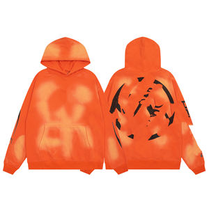 Esclusiva transfrontaliera per H**l S**r: Felpa con cappuccio casual da coppia in puro cotone stampato, effetto invecchiato, vestibilità ampia, primaverile - Product Image 6