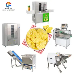 Trockenfutter Snack-Produktionslinie automatische Ananas-Schäling-Schneidetrocknungsmaschine für Obst-Snack-Verarbeitungsanlagen