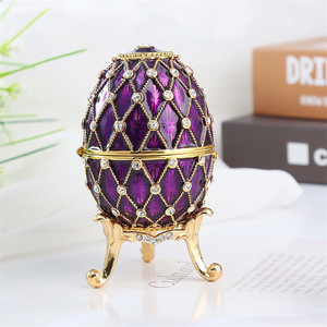 Huevo Fabergé al por Mayor, <span class=keywords><strong>Serie</strong></span> de Lujo, Joyero de Esmalte Pintado a Mano, Regalo Único para Pascua, Decoración del Hogar - Product Image 5