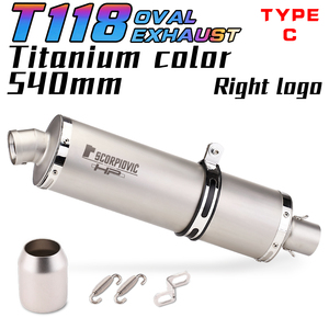 Pot d'échappement universel pour moto en acier inoxydable modifié, silencieux DB Killer pour <span class=keywords><strong>CB</strong></span> <span class=keywords><strong>650R</strong></span> NINJA400 R6 R3 GTS300 540mm T118 - Product Image 2