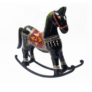 รูปปั้นม้าโยกสำหรับตกแต่งบ้าน สำนักงาน และห้องเด็ก ตกแต่งบนโต๊ะ เหมาะสำหรับเป็นของขวัญและการตกแต่งภายใน - Product Image 3