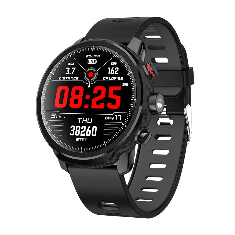 SWL L5 dynamic heart rate monitor 1.3 inch full circle touch screen LED lighting offline Alipay IP68 smart watch