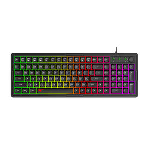 Havit KB866L <span class=keywords><strong>PRO</strong></span> <span class=keywords><strong>Clavier</strong></span> rétroéclairé multifonctions arc-en-ciel filaire rétroéclairé RVB pour joueur de bureau - Product Image 1