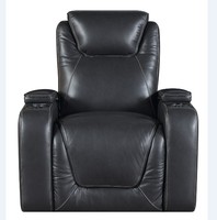 Canapé LED de haute qualité en cuir bleu, inclinable, pour cinéma, mobilier de cinéma VIP, fauteuil inclinable électrique pour home cinéma