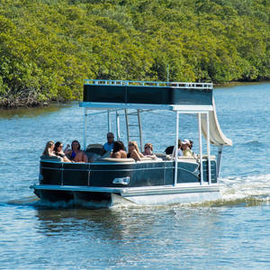 <span class=keywords><strong>Barca</strong></span> Pontone Tritoon di Lusso Personalizzata a Due Piani da 30 Piedi, <span class=keywords><strong>Barca</strong></span> per Feste con Servizio Completo per Pesca Ricreativa, Saldata a Mano - Product Image 3