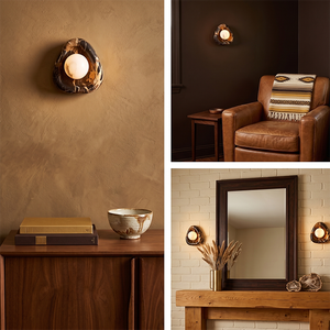 Applique Murale en Marbre Alabaste Style Wabi Sabi Japandi Crème, Luminaire de Luxe pour Chambre à Coucher, Chevet, Salon, Villa, Lampe Créative en Forme de Galet - Product Image 2