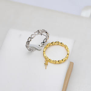 แหวนเงินแท้ S925 สำหรับผู้หญิง แหวนรูปหัวใจแบบเปิด ใส่ไข่มุกได้ ขนาด 5-8 มม. สำหรับทำเครื่องประดับ DIY - Product Image 1