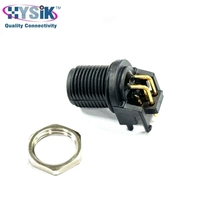 Conector Macho de Ángulo Recto Codificado A de 5 Pines M12 de Plástico Impermeable para Montaje en Panel PCB NMEA 2000