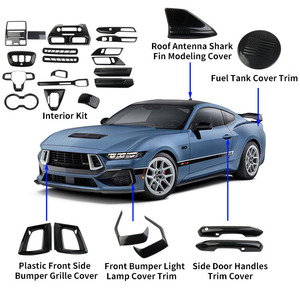 Pour 2024 Ford mustang imite le matériau ABS en fibre de carbone améliore l'aspect de la voiture autocollant couverture en <span class=keywords><strong>plastique</strong></span> - Product Image 2