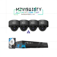 Système de caméra de sécurité CCTV 4COVR à 8 canaux, caméra IP tourelle PoE 5MP avec IA, CMOS, anti-vandalisme, détection humaine, vision nocturne, pour maison et commerce