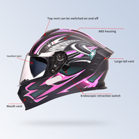 Conception de double visière de haute qualité approuvée par le DOT nouveaux casques de visière de sécurité PC & EPS ABS Crash pour motos de motocross