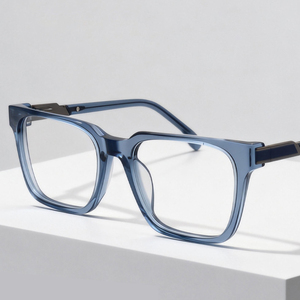 Monturas de Gafas al por Mayor, Monturas de Gafas de Acetato con Diseño Cuadrado Retro para Hombre, Logotipo Personalizado, Monturas de Gafas Ópticas - Product Image 1