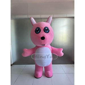 Costumes gonflables de mascotte d'<span class=keywords><strong>ours</strong></span> rose de marche prix bon marché costume géant d'<span class=keywords><strong>ours</strong></span> en peluche d'animal de fourrure décoration de Cosplay de fête de mariage - Product Image 6