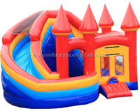 Maison de rebond gonflable prête à expédier avec combo toboggan twister pour location de fête à vendre