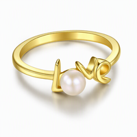 Bijoux en perles d'eau douce, argent sterling 925, bague de fiançailles en perle d'eau douce naturelle