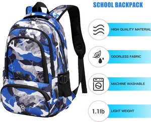 Personnalisation <span class=keywords><strong>Camouflage</strong></span> <span class=keywords><strong>bleu</strong></span> <span class=keywords><strong>sac</strong></span> d'école pour garçons de haute qualité <span class=keywords><strong>sac</strong></span> à dos pour enfants fabrique des sacs d'école pour garçons - Product Image 5