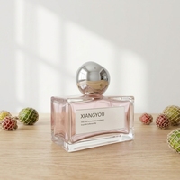 Flacon de parfum vide de luxe personnalisé, rectangulaire et plat, avec pulvérisateur à sertir, 30ml 50ml 100ml, en verre, couleur personnalisée