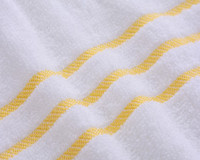 Serviettes de bain de luxe de haute qualité 100% coton, bonne absorption, tissu éponge doux, satin doré, rayures dobby, logo personnalisé, utilisation à domicile, hôtel, spa