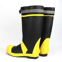 Bottes en caoutchouc imperméables de haute qualité en Chine chaussures de prévention des incendies en caoutchouc botte de pompier