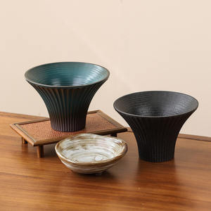 Pot de fleurs en céramique émaillée, style nordique, luxe léger, motif arbre de Noël créatif, texture feuille, écologique, pour plantes vertes - Product Image 1