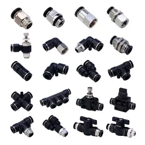 BSP plastic body pneumatic tube fittings manufacture China manufacturer,push to connect air fitting pneumat cylinder connectors