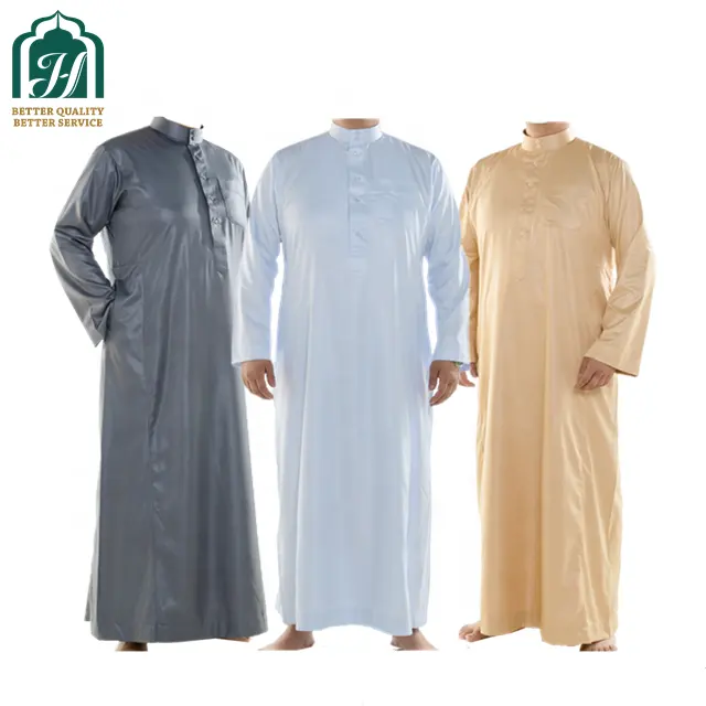 Gốc Hàn Quốc Vải Alharamain Nhà Máy Giá Dubai Váy/Jalabiya Thobe/Ả Rập Áo Choàng/Hồi Giáo Quần Áo