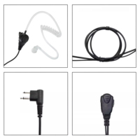 Écouteurs filaires intra-auriculaires à tube acoustique transparent 2 broches GT73W-M Motorola M Plug pour talkie-walkie