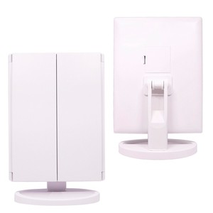 <span class=keywords><strong>Espejo</strong></span> de maquillaje iluminado con – <span class=keywords><strong>Espejo</strong></span> de mesa plegable con 2 y <span class=keywords><strong>5</strong></span> <span class=keywords><strong>aumentos</strong></span> – <span class=keywords><strong>Espejo</strong></span> de maquillaje giratorio 180° – Funcion - Product Image 5