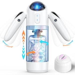 Robot Hand Free Pocket <span class=keywords><strong>Pussy</strong></span> Mannelijke <span class=keywords><strong>Masturbator</strong></span> Rotatie Mannelijke <span class=keywords><strong>Masturbator</strong></span> Volwassen Seks Speelgoed Sex Machine met 7 Kleuren Omgevingsverlichting - Product Image 1
