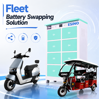 8 Slot Outdoor Battery Swap Cabinet with On-board BMS & Air-cooled System IP54 Protection for EV Tricycle