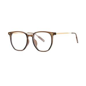 Gafas de montura grande 31107, color marrón, rectangulares, montura completa, lentes de PC con filtro de luz azul para mujer, para visión de cerca. - Product Image 5