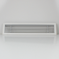 Grille de ventilation linéaire moderne à haut débit d'air en aluminium extrudé, revêtement poudré blanc, durable pour CVC commercial