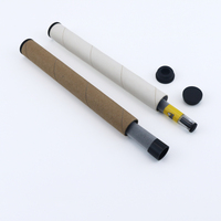 Tube en papier cartonné de 135 mm, tube en papier kraft résistant, tube en papier naturel organique pour contenir des cigarettes, des cônes roulés