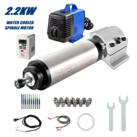 Zhong Hua Jiang 2.2KW ER20 80mm 110V/220V/380V Motor Spindle CNC Berpendingin Air Bulat Dengan Kit VFD untuk Mesin Bor dan Ukiran