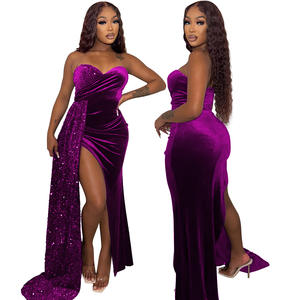 Gaun pesta malam elegan payet, gaun pesta malam, payet, panjang selutut, gaun pesta <span class=keywords><strong>Prom</strong></span>, elegan - Product Image 6