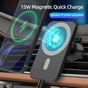 Orijinal taşınabilir hızlı mıknatıslı şarj tutucu 15W araba manyetik kablosuz şarj iPhone 12 12 Pro